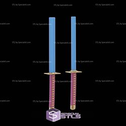Cosplay STL Files Bleach Captain Byakuya Pool Noodle Sword