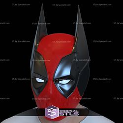 Cosplay STL Files Deadpool 3 Batpool Helmet Movie Version
