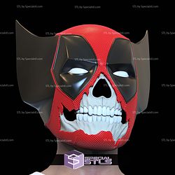 Cosplay STL Files Deadpool 3 Poolverine Skull Helmet Movie Version