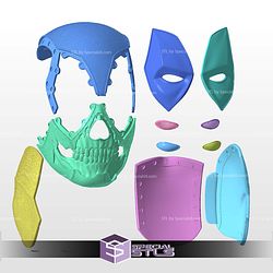Cosplay STL Files Deadpool 3 Skull Helmet Movie Version