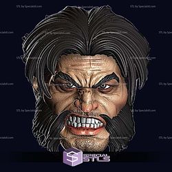 Custom Figure Head STL Collection - Wolverine Ultimate Angry