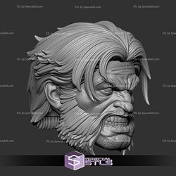 Custom Figure Head STL Collection - Wolverine Ultimate Angry