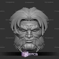Custom Figure Head STL Collection - Wolverine Ultimate Smirking