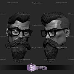 Custom Head STL Collection Barber