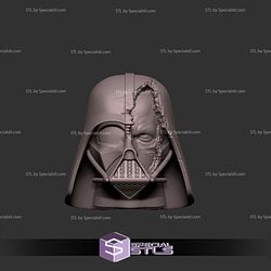 Custom Head STL Darth Vader Damage