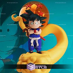 Goku Kid Stand on Cloud STL Files