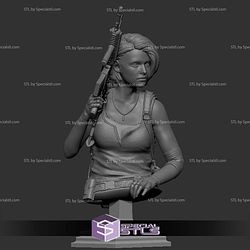 Jill Valentine Bust Sitting with Gun STL Files