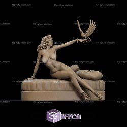 Pinup Girl with pigeon NSFW STL Files