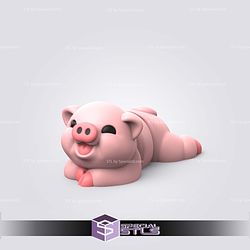Super Basic STL Flexi Sleeping Pig