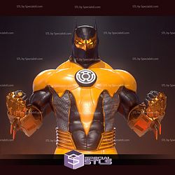 Yellow Lantern Batman Bust Sculptures 3D Printing