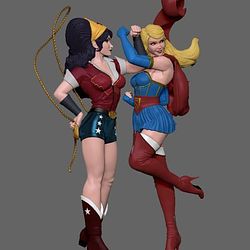 Wonderwoman and Supergirl
