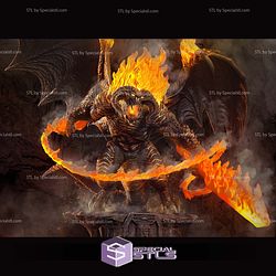 Balrog in Flame Lord of the Rings 3D Printer Files