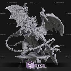 Balrog in Flame Lord of the Rings 3D Printer Files