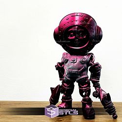 Basic STL Astronaut Skelenaut 2 Blaster Articulated Print in Place