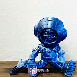 Basic STL Astronaut Skelenaut Blaster Articulated Print in Place