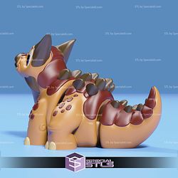Basic STL Ankylosaurus Cute Dinosaur Articulated Print in Place