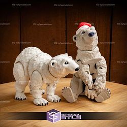 Basic STL Collection Articulated Polar Bear Santa