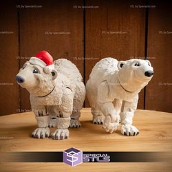 Basic STL Collection Articulated Polar Bear Santa