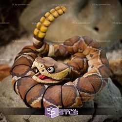 Basic STL Collection Articulated Rattlesnake