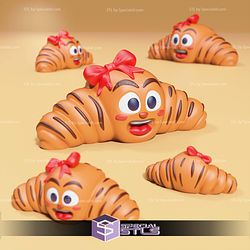 Basic STL Cute Croissant Keychain