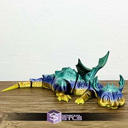 Basic STL Cute Dragon Dreamy Articulated Print in Place