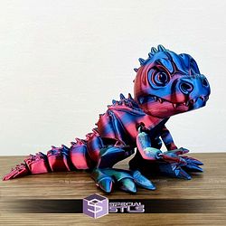 Basic STL Dino T Rex Articulated Print in Place