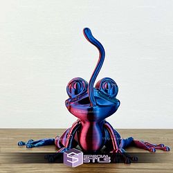 Basic STL Froggy Frog Tongue Articulated Print in Place