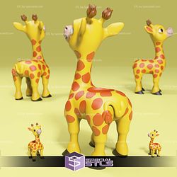 Basic STL Giraffe Cute Pot Pen Holder