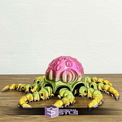 Basic STL Octopus Splash Articulated Print in Place