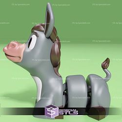 Basic STL Moofy Cute Donkey Articulated