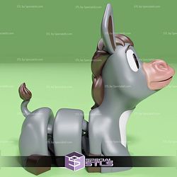 Basic STL Moofy Cute Donkey Articulated