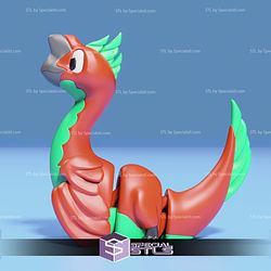 Basic STL Oviraptor Cute Dinosaur Articulated Print in Place