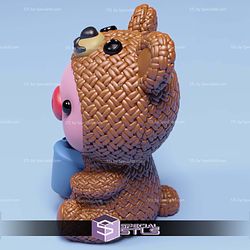 Basic STL Piggy Bear Costume Knitted