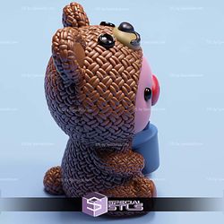 Basic STL Piggy Bear Costume Knitted