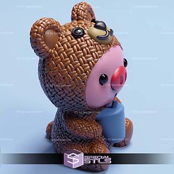 Basic STL Piggy Bear Costume Knitted