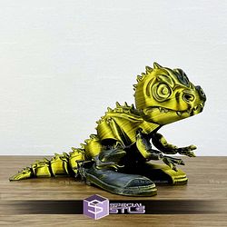 Basic STL Sheriff Spike Boots T Rex Articulated Print in Place