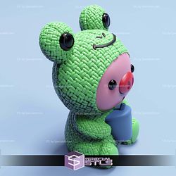 Basic STL Piggy Frog Costume Cute Knitted