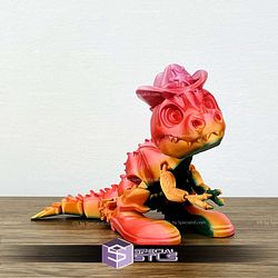 Basic STL Sheriff Spike Boots and Hat Articulated Print in Place