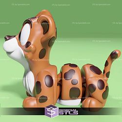 Basic STL Skido Cute Cheetah Articulated Print in Place