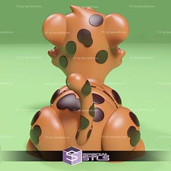 Basic STL Skido Cute Cheetah Articulated Print in Place