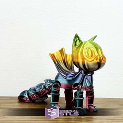 Basic STL Super Caty Kitten Articulated Print in Place