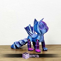 Basic STL Super Caty Kitten Articulated Print in Place