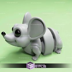 Basic STL Mitsy Cute Mouse Articulated Print in Place