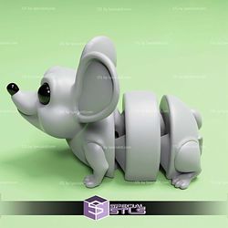 Basic STL Mitsy Cute Mouse Articulated Print in Place