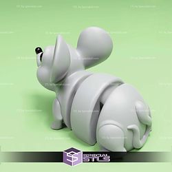 Basic STL Mitsy Cute Mouse Articulated Print in Place