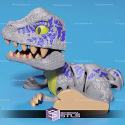 Basic STL Vappy Cute Velociraptor Articulated Print in Place