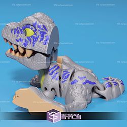 Basic STL Vappy Cute Velociraptor Articulated Print in Place