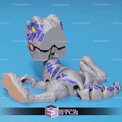 Basic STL Vappy Cute Velociraptor Articulated Print in Place