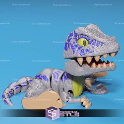 Basic STL Vappy Cute Velociraptor Articulated Print in Place