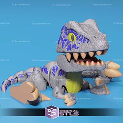 Basic STL Vappy Cute Velociraptor Articulated Print in Place